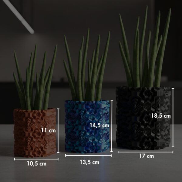 Cachepot Octahex Cyber - Medidas Cachepot Octahex Cyber - Medidas