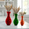 Kit Low Poly 3 Vaso Decorativo Facetado Diamante - Design Geométrico Moderno para Flores Secas | 3DFarm