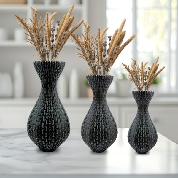 Vaso Decorativo Trama Infinity – Design Texturizado Moderno em 3D | 3DFarm