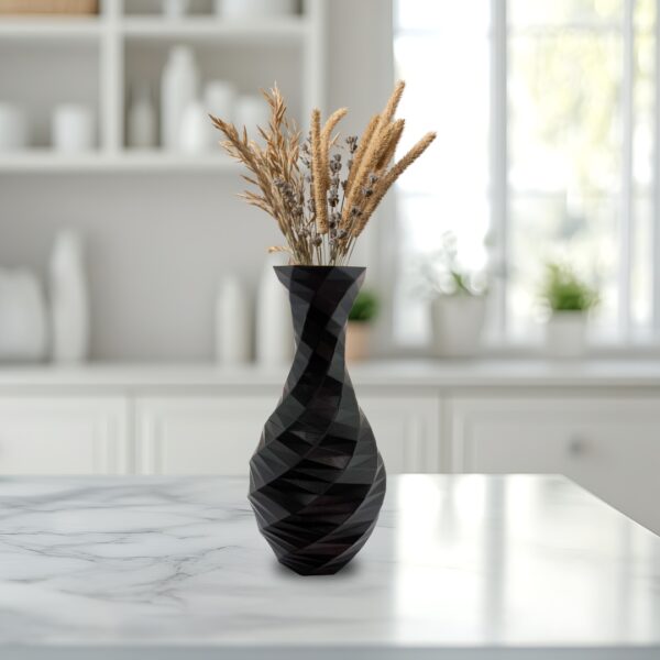 Low Poly Vaso Decorativo Facetado Diamante - Design Geométrico Moderno para Flores Secas | 3DFarm