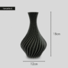 Vaso Decorativo Espiral Vortex - Design Moderno Preto para Sala e Home Office | 3DFarm