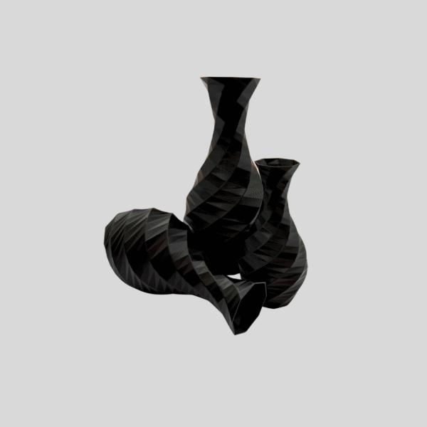 Vaso Decorativo Low Poly (2) Vaso Decorativo Facetado Diamante - Design Geométrico Moderno para Flores Secas | 3DFarm