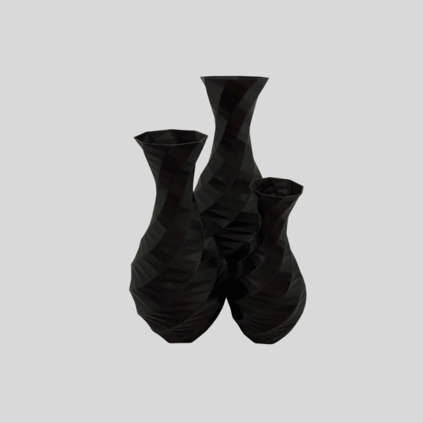 Vaso Decorativo Low Poly (3) Vaso Decorativo Facetado Diamante - Design Geométrico Moderno para Flores Secas | 3DFarm