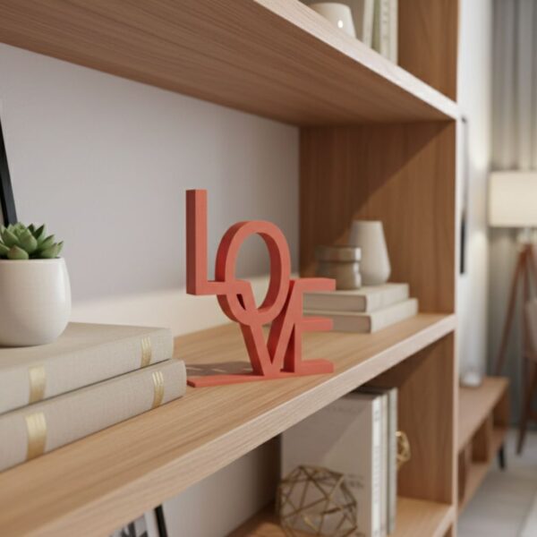 Letreiro Love Decorativo 3D Enfeite de Mesa Estilo Minimalista Moderno