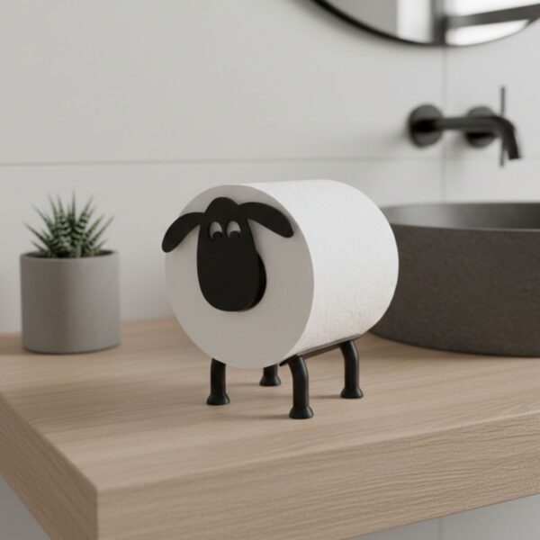 Porta Papel Higienico Ovelha (1) Porta Papel Higiênico Ovelha Criativo - Decoração Banheiro 3D