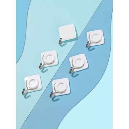 07hp6mouuxxp-lg.jpg Conjunto 6 Gancho de Parede Metal Losango 2kg - Branca