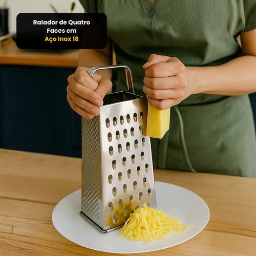 Ralador de Quatro Faces em Aço Inox 21 cm