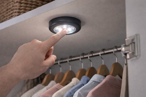 Luminária LED Adesiva Touch - Preta