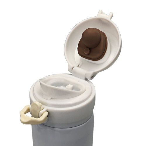 2l71wosf6fw-lg.jpg Garrafa Isotérmica 500ml com Tampa Plástica Fosca com Trava de Segurança - Branco