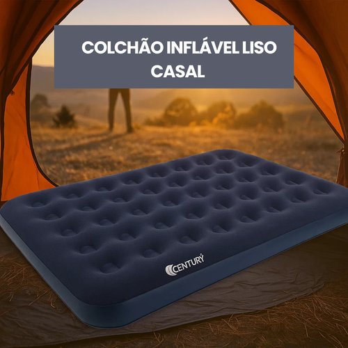 Colchão Inflável Liso Casal - Azul