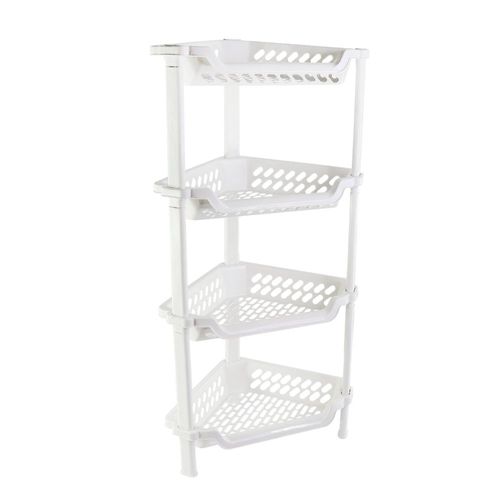 Porta Shampoo Triangular de 4 Andares Branco