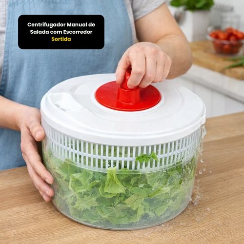 Centrifugador Manual de Salada com Escorredor - Sortida