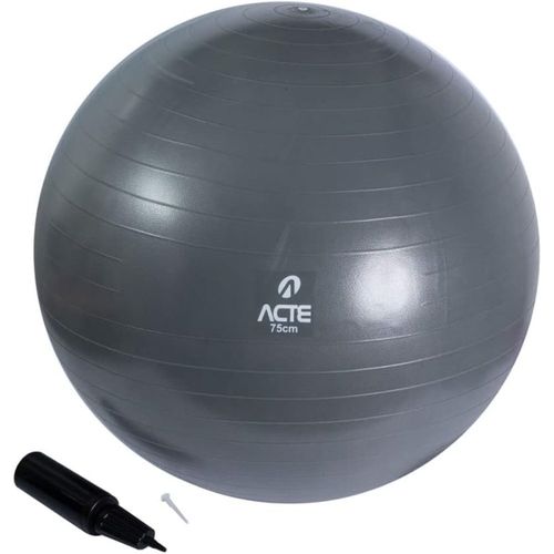4rb3yznemcn-lg.jpg Bola de Ginástica Para Pilates Com Bombar de Ar - Cinza Escuro