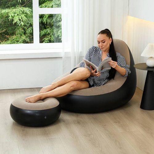 Conjunto Poltrona e Pufe Inflável