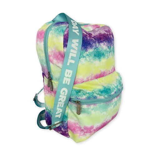 Mochila Feminina Juvenil Tie Dye Azul