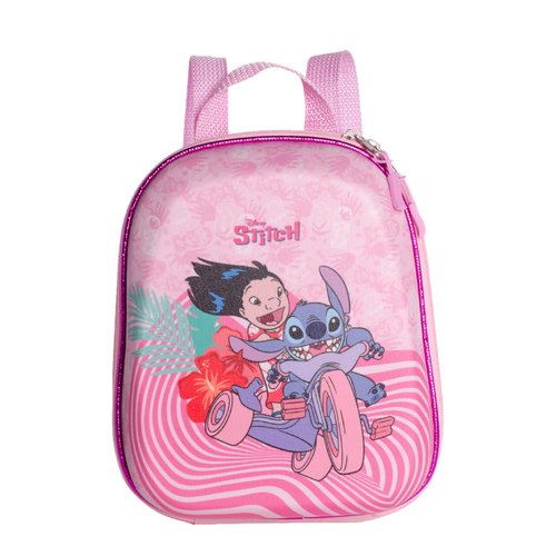 Mochila Infantil Lilo e Stitch Tamanho P - Rosa