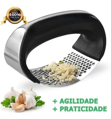 Espremedor Amassador Triturador De Alho Manual Cozinha Inox