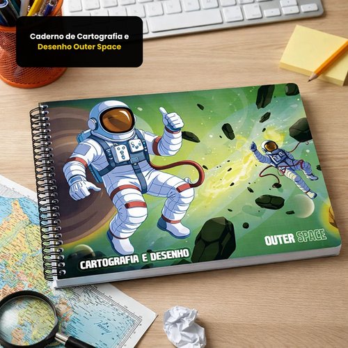 81pz4o15uhl-lg.jpg Caderno de Cartografia e Desenho Outer Space - Sortido
