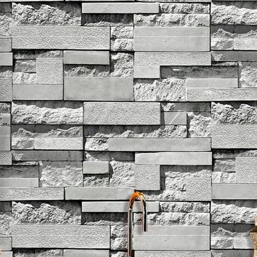 Papel de Parede Adesivo PVC Estampa Parede Rochosa - 5 Metros