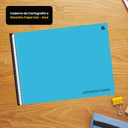 8z4e5y8mmu-lg.jpg Caderno de Cartografia e Desenho Capa Lisa - Azul