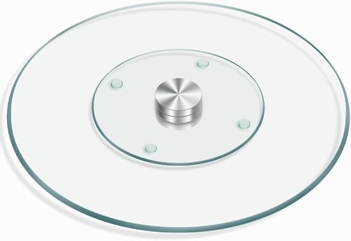 Prato Giratório Redondo Para Confeitagem Vidro 30cm