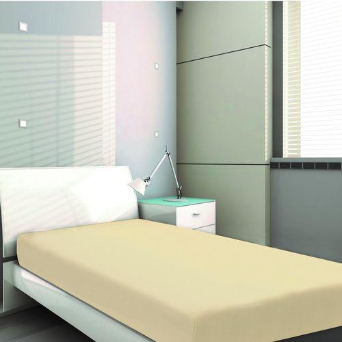 Protetor De Colchão Solteiro Box Capa De Colchão Bege com Elástico