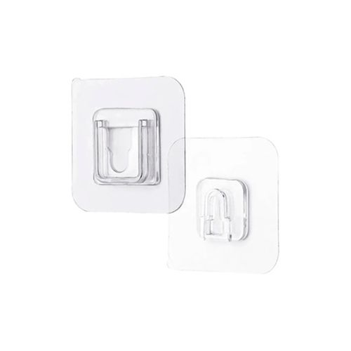 Ganchos Adesivo  Macho Fêmea Transparente Pendurar Multiuso