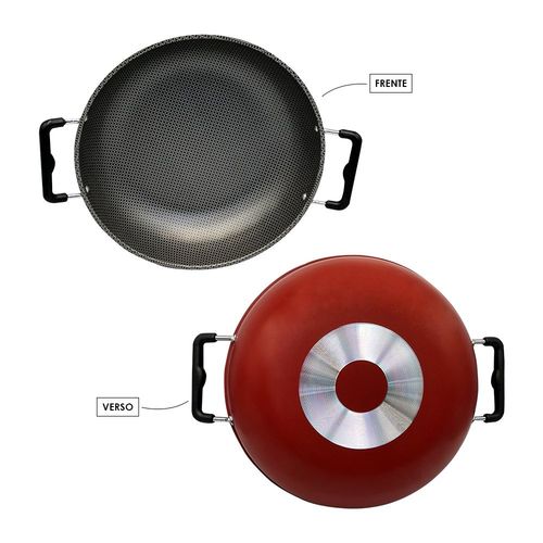 be40qcdt0z-lg.jpg Wok Top 30cm com Tampa de Vidro e Alça - Vermelho