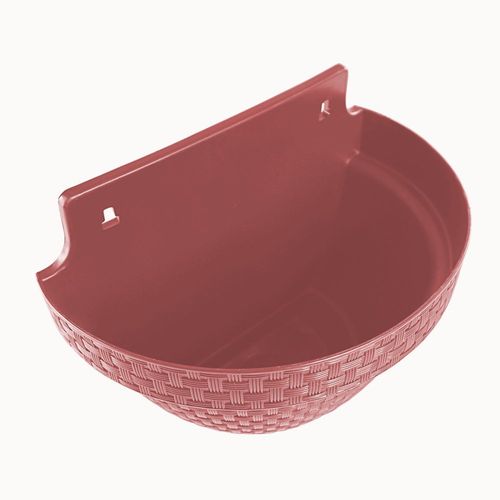 Vaso de Parede Meia Lua Rattan 3 Litros Terracota