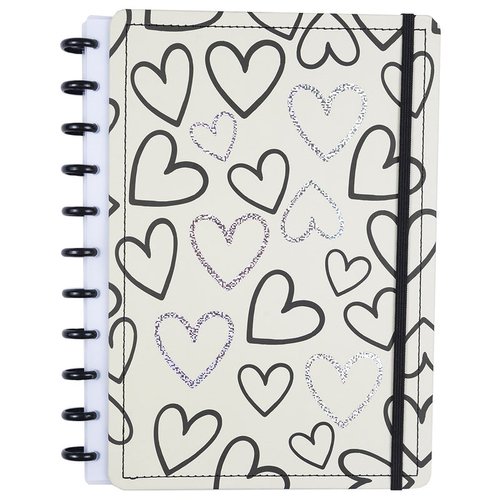 bn5q5jowyg-lg.jpg Caderno Loves Disco Reposicionável Capa Dura Médio M Disko