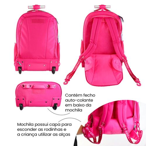 bp299ar6fyh-lg.jpg Mochila Escolar Holográfica da Luluca com Rodinha e Alça de Costas