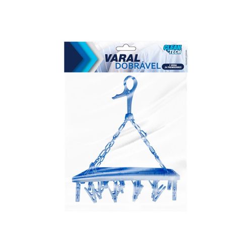 Varal Dobrável 24 Prendedores - Sortido