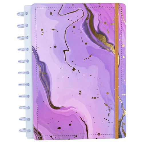 dxm84ejs6vm-lg.jpg Caderno Gran Lilás Médio M Disco Reposicionável Capa Dura Disko