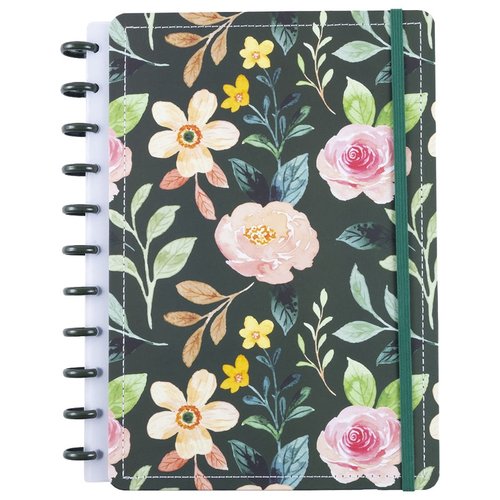 ecz1puiig4h-lg.jpg Caderno Disko Garden Grande G Capa Dura Disco Reposicionável Floral