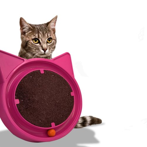 eo4id3h0h2b-lg.jpg Arranhador para Gatos com Bolinha Interativa Antistress - Rosa