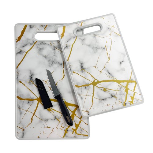 Conjunto 2 Tábuas de Corte com Faca - Sortida