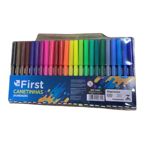 fexskol98m-lg.jpg Conjunto de Canetinhas Coloridas com 24 Unidades