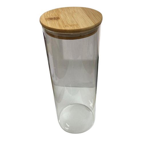 fk00i7x10bs-lg.jpg Pote de Hermetico Vidro Borossilicato Liso com Tampa de Bambu 1,8L
