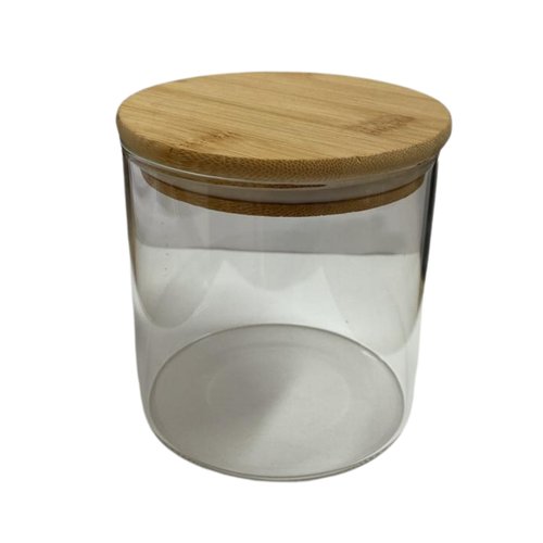 gux5p54hy9d-lg.jpg Pote de Hermetico Vidro Borossilicato Liso com Tampa de Bambu 800ml