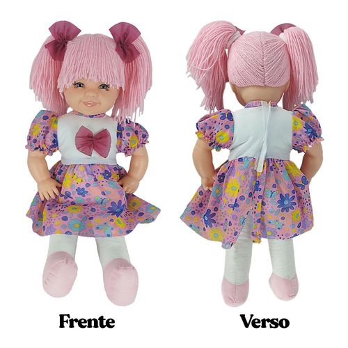 Boneca De Pano Linda E Macia Maricota Rosa