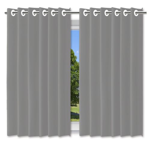 jv64cg7g5uj-lg.jpg Cortina Blackout com Forro 2 em 1 Voil Cinza com ilhos - 280x180cm