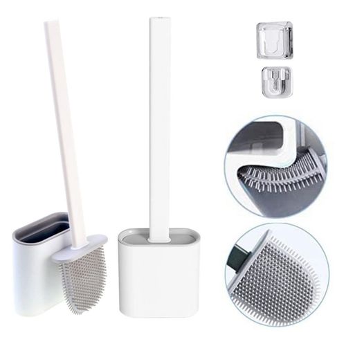 k500kcx43kl-lg.jpg Escova Sanitária Silicone De Limpar Vaso Sanitário Suporte - Sortida
