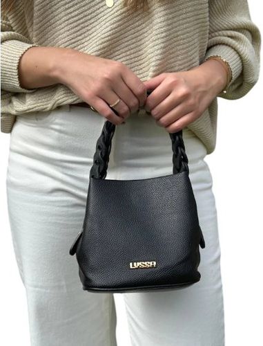 Bolsa Feminina Transversal com Alça Trançada - Preta