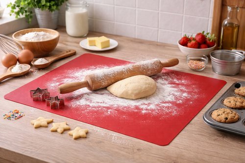 Tapete Culinário de Silicone 40x30 - Vermelha