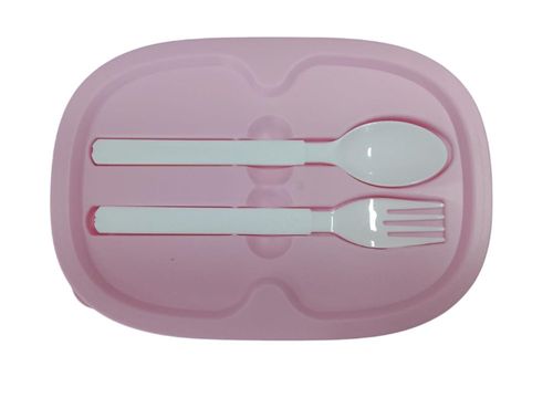 Kit Lancheira Infantil My Melody Dupla Camada com Alça e Talher 1600ml