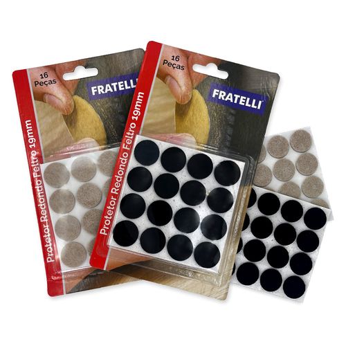 Kit 16 Feltro Protetor Adesivo Pé Sofá Cadeira Mesa - Sortido