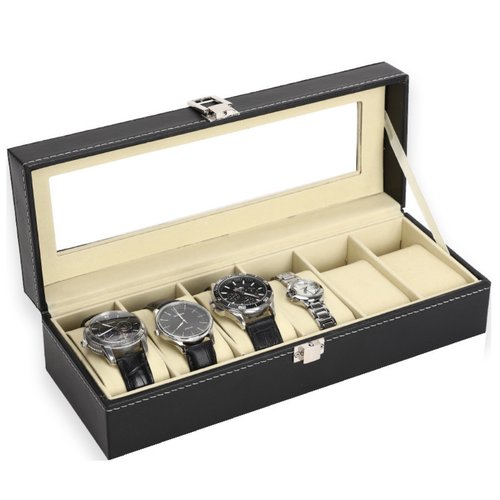lzu0xizu4oi-lg.jpg Caixa Expositora para Relógios – 6 Compartimentos com Visor