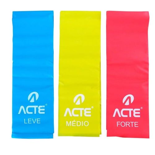 Kit 3 Mini Faixa Elástica + 3 Faixa Elástica Com 3 Intensidades