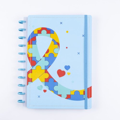 ogkfjyve0j-lg.jpg Caderno Amor ao Autista Médio M Disco Reposicionável Capa Dura Disko
