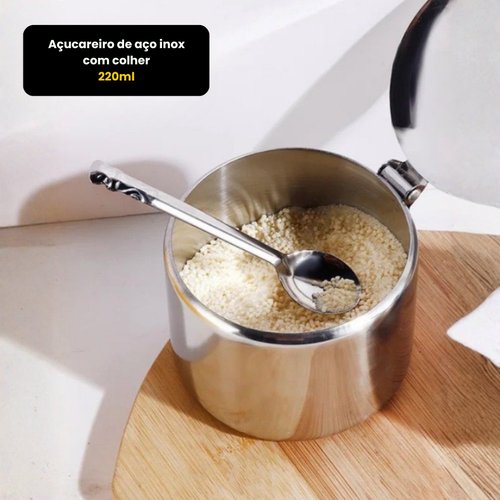 oiy64r2jh48-lg.jpg Açucareiro de aço inox com colher - 220ml
